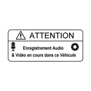 Autocollant Stickers Attention Enregistrement Audio & Vidéo en cours