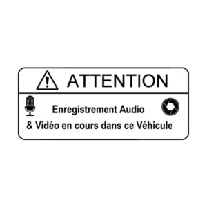 Autocollant Stickers Attention Enregistrement Audio & Vidéo en cours